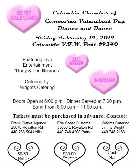 2014 Columbia Chamber of Commerce Valentines Dinner & Dance Columbia Station, OH 
